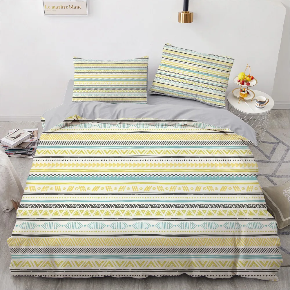 3D Printed Bedding Sets luxury Blcak And White Stripe Ship Anchor Single Queen Double Full King Twin Bed For Home Duvet Cover