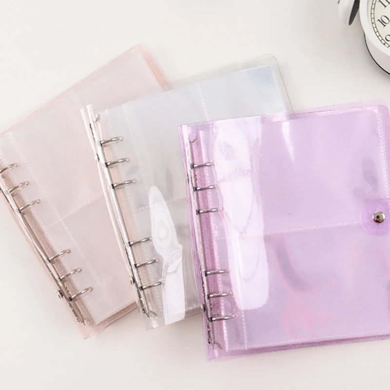 3/5 Inch Photo Frame Transparent Loose Leaf Binder A6 Notebook Inner Core Cover Note Book Planner Office Stationery Supplies