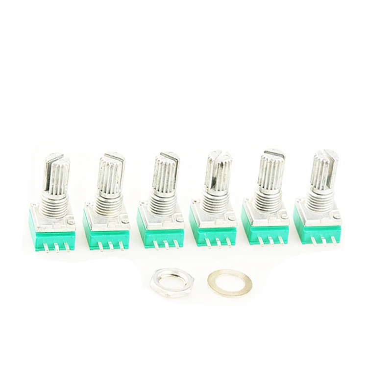 5PCS/LOT RK097N RV097 Amplifier Sealing Single Potentiometer 1K 5K 10K 20K 50K 100K 250K With Switch Audio 3 Pin Shaft 15mm
