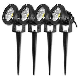 4pcs New Style COB Garden Lawn Lamp Light 220V 110V 12V Outdoor LED Spike Light 5W 10W Path Landscape Waterproof Spot Bulbs