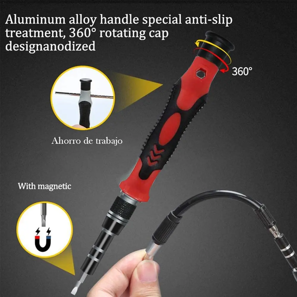 Yellow135 in1 Screwdriver Set of Screw Driver Bit Set Multi-function Precision Mobile Phone Repair Device Hand Tools Torx Hex