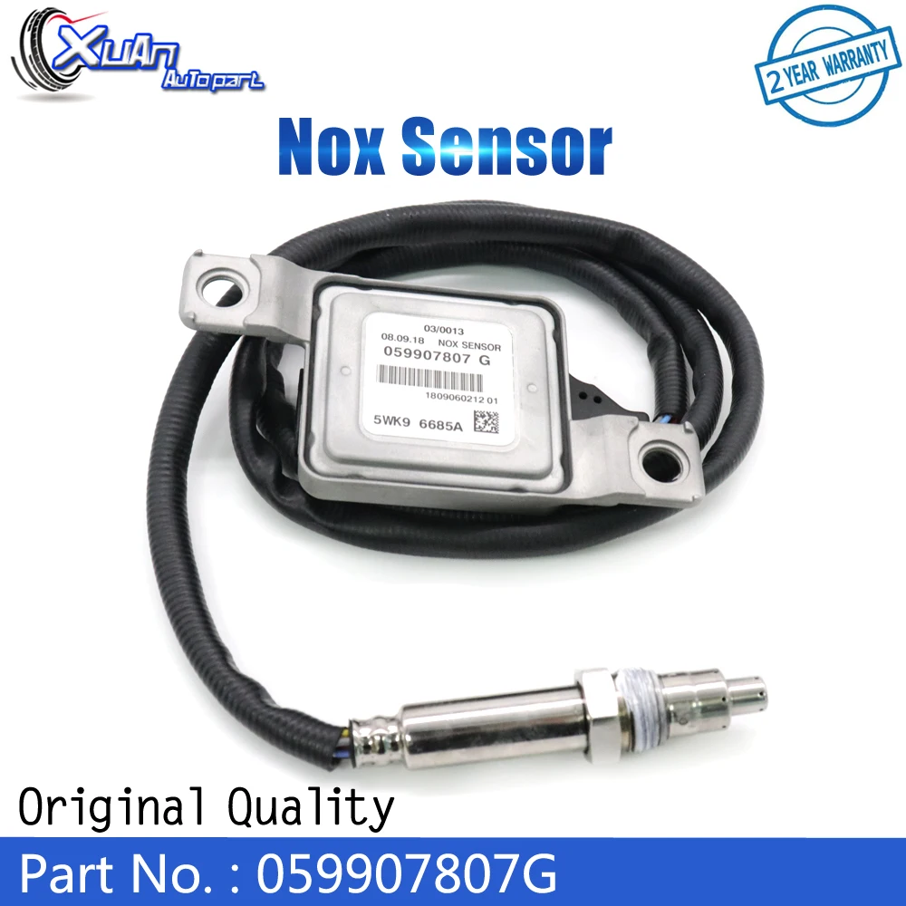 XUAN New Nitrogen Oxygen Nox Sensor 059907807G For Volkswagen Touareg TDI 3.0L-4.6L Audi Q7 5WK96685A 2009-2014 Downstream