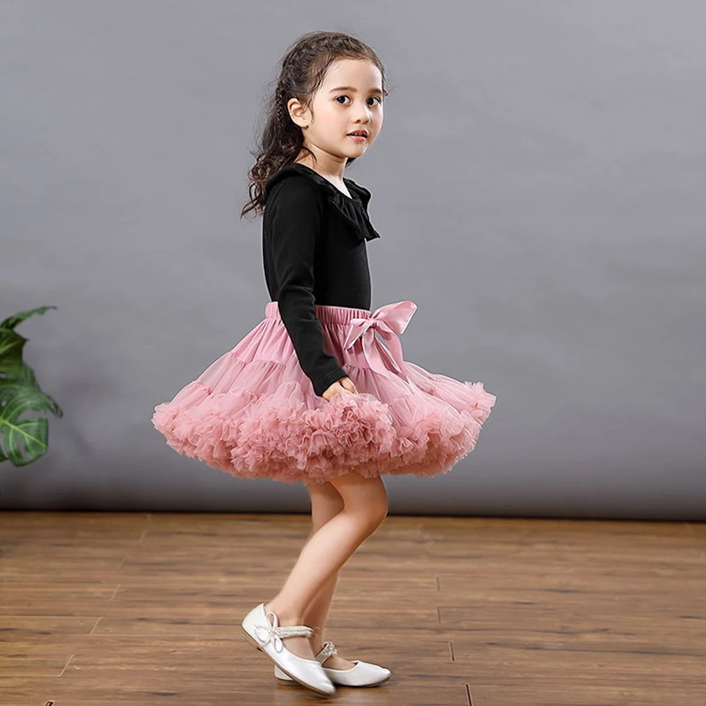 New Baby Girls Tutu Skirt Ballerina Pettiskirt Fluffy Children Ballet Skirts For Party Dance Princess Girl Tulle Clothes