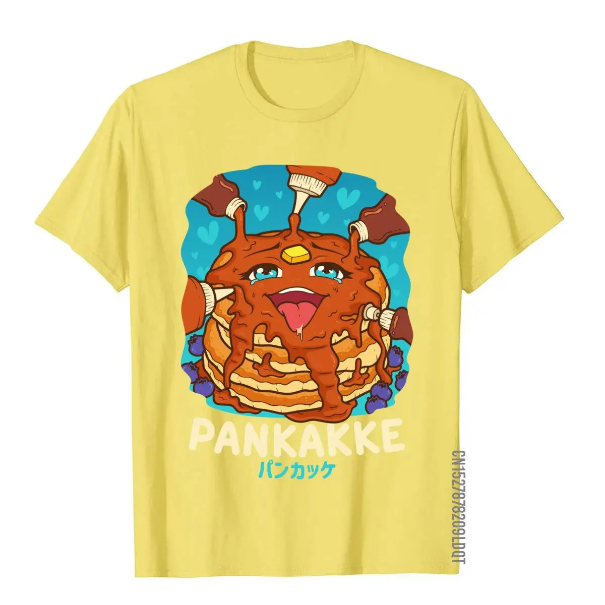 Funny Naughty Foodie Pun Kawaii Pankakke Japanese Pancake T-Shirt Cotton Men T Shirts Beach Tops T Shirt High Street