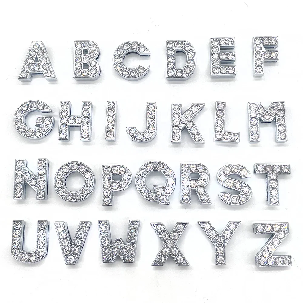 

Alloy diamond Different Alphabets Numbers Shoe Charms Decoration for Boy and Girl