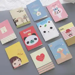 Mini Notebook Portátil para Crianças, Notepad do Estudante, Papelaria Coreana Criativa, Material escolar e de escritório, Little Book dos desenhos animados, 10 Pcs por lote