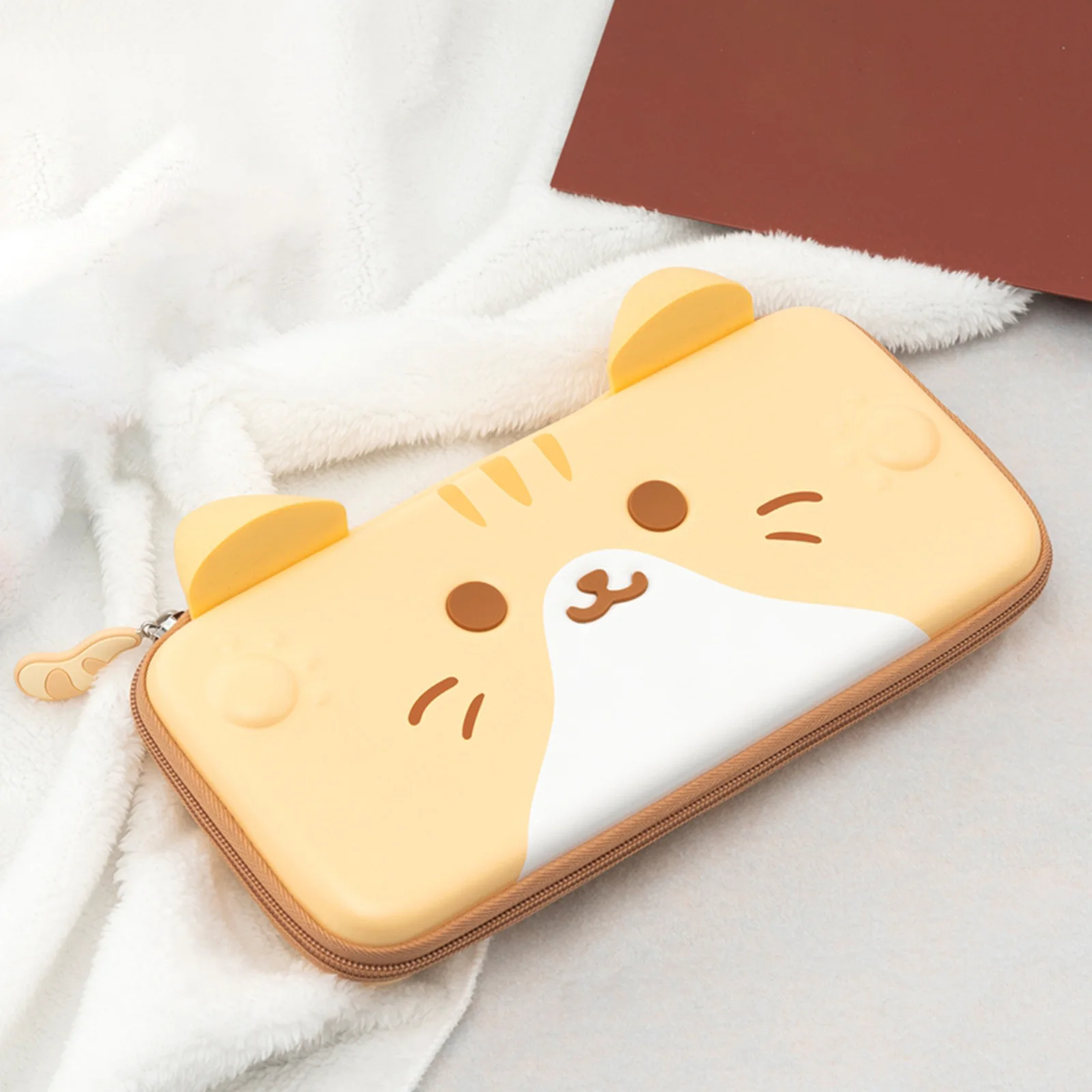 Cute Carry Case Compatible with Nintendo Switch Hard Storage Shell Pouch Hard Shell Travel Pouch Fit for Switch Charger Adapter