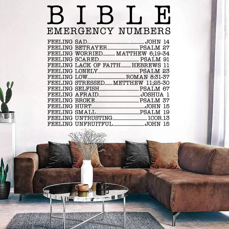 Large Bible Emergency Numbers  - Interior Design Quotes 评论和价格
