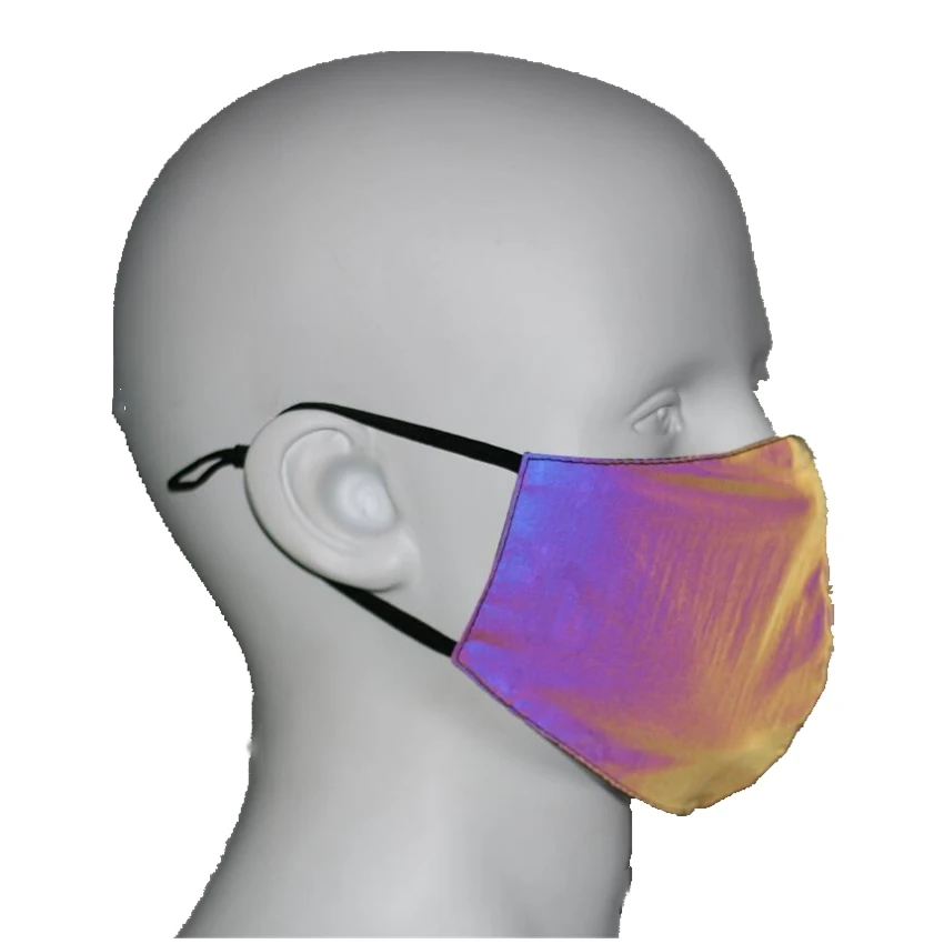 Reflecterende maskers mode verstelbare nacht glanzende kleurrijke mascarilla's reflecterend masker heren dames wasbare mascarilla herbruikbaar