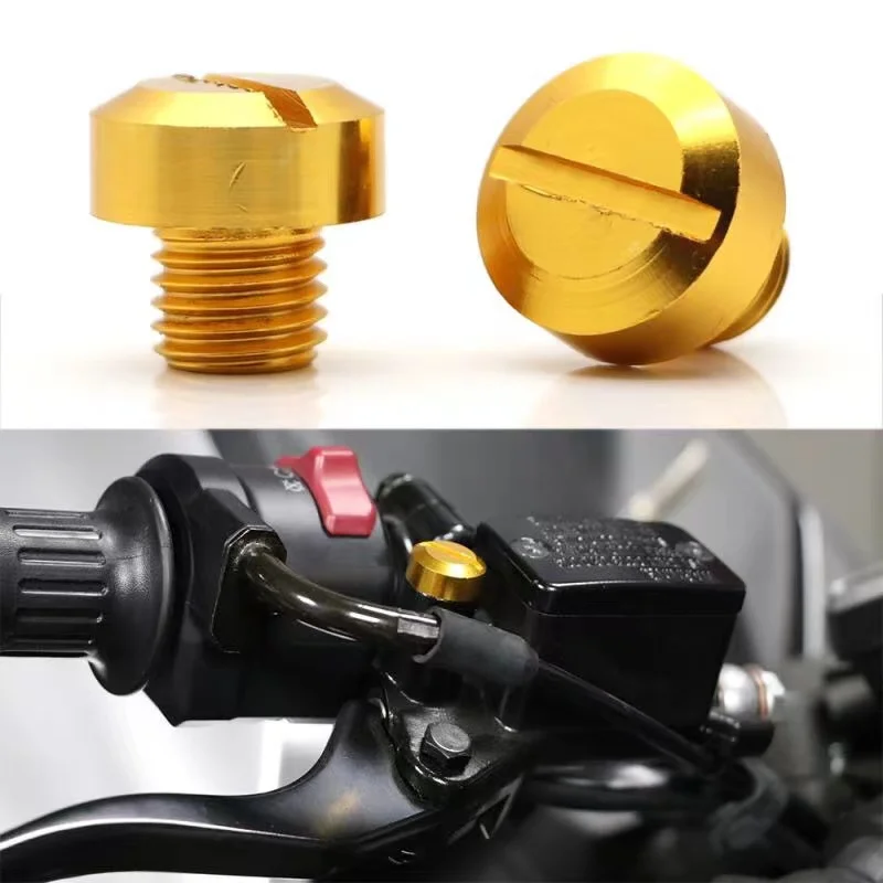 

M10x1.25 Motorcycles Mirror Hole Plugs Right Left Screws Bolts Aluminum CNC for Rearview Mirrors Clockwise Bolt Accessories 2Pcs