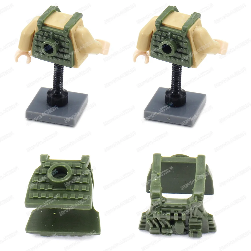 Equipment Military Soldier Features Tactics Vest Building Block Figures SWATinglys Body Armor Set Moc Army Model Child Gift Toys