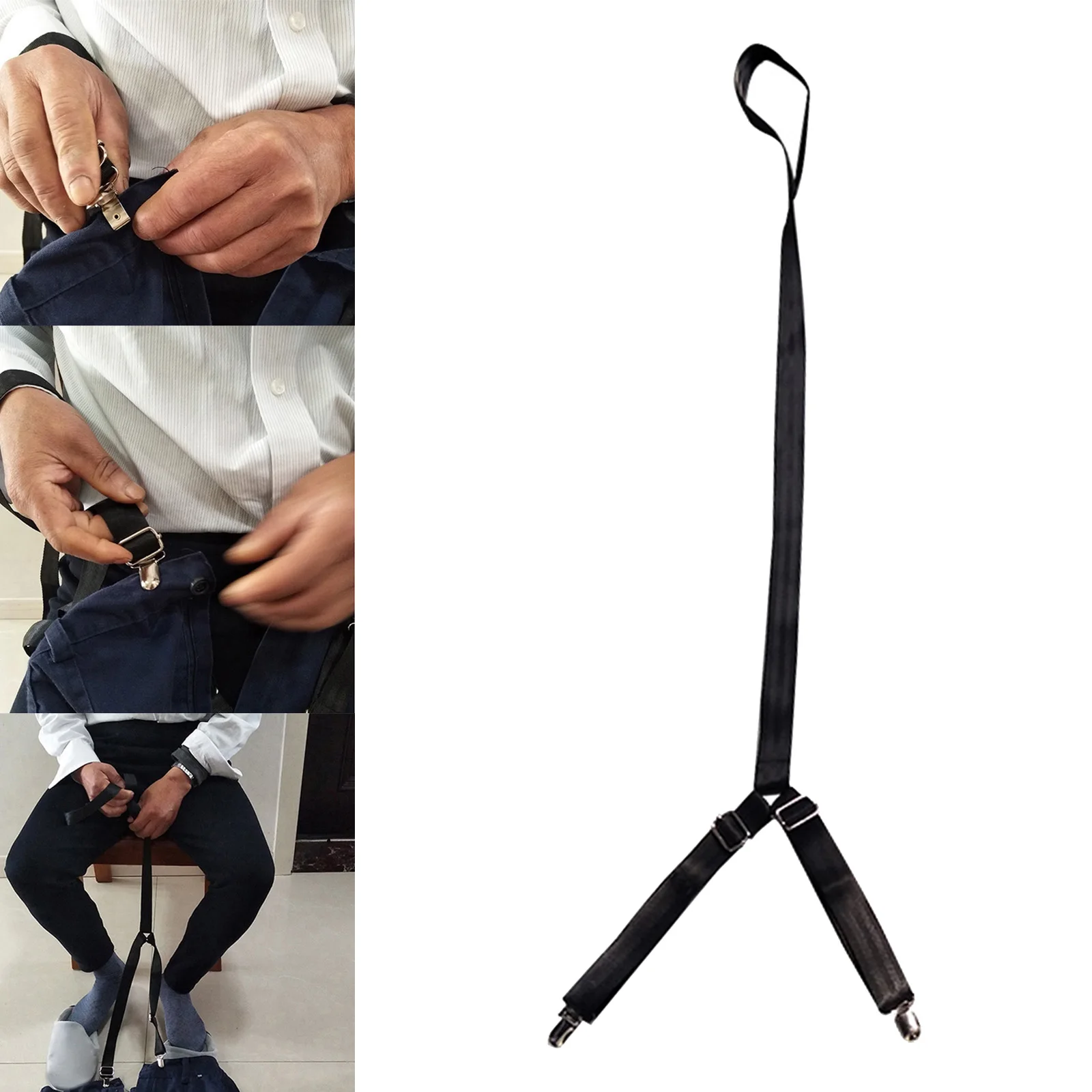 Clip Pull Dressing Aid Adjustable 23-41 Inches Pants Assist Strap Pants wearing Belt for Elderly Daily Living Dressing