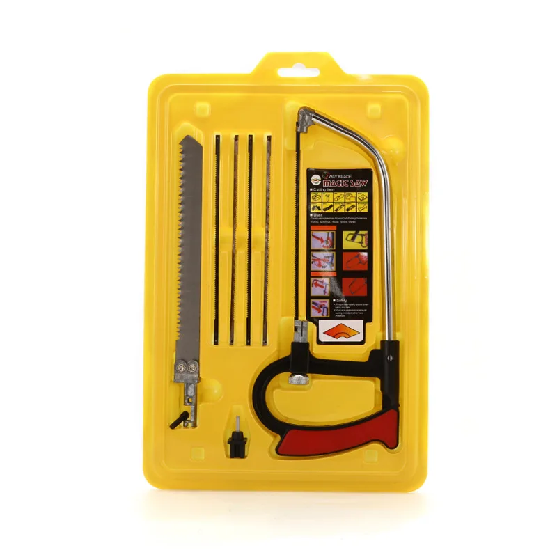 Multifunktionale manuelle mini sah DIY hacksaw 6 klinge sägeblatt holzbearbeitung metall verarbeitung modell werkzeug