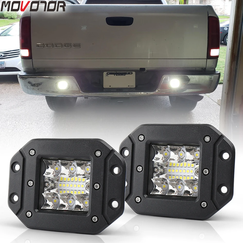 

MOVOTOR 3-дюймовый светодиодный прожектор для скрытого монтажа для 4x4 UTV ATV SUV Off-Road Boat Buckup Lights