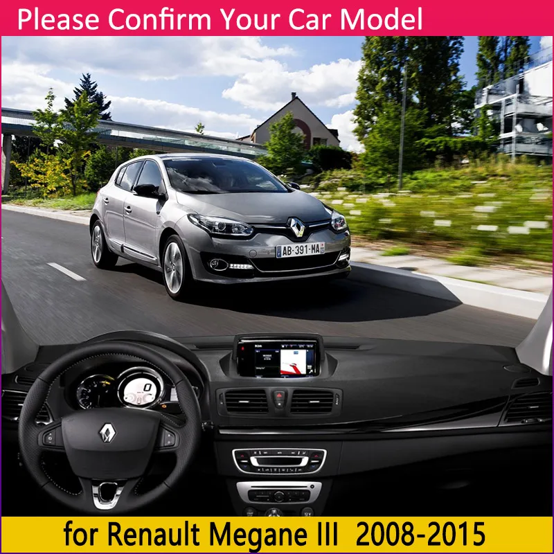 for Renault Megane 3 III MK3 2008 2009 2010 2011 2012 2013 2014 2015 Coupe CC GT Anti-Slip Mat Dashboard Sunshade Accessories