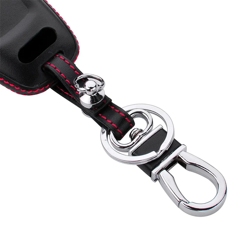 Preto chave do carro protetor fob caso capa titular com chaveiro para audi a4 a5 s5 q5 q7 tt 2017-2019 sq5 2018