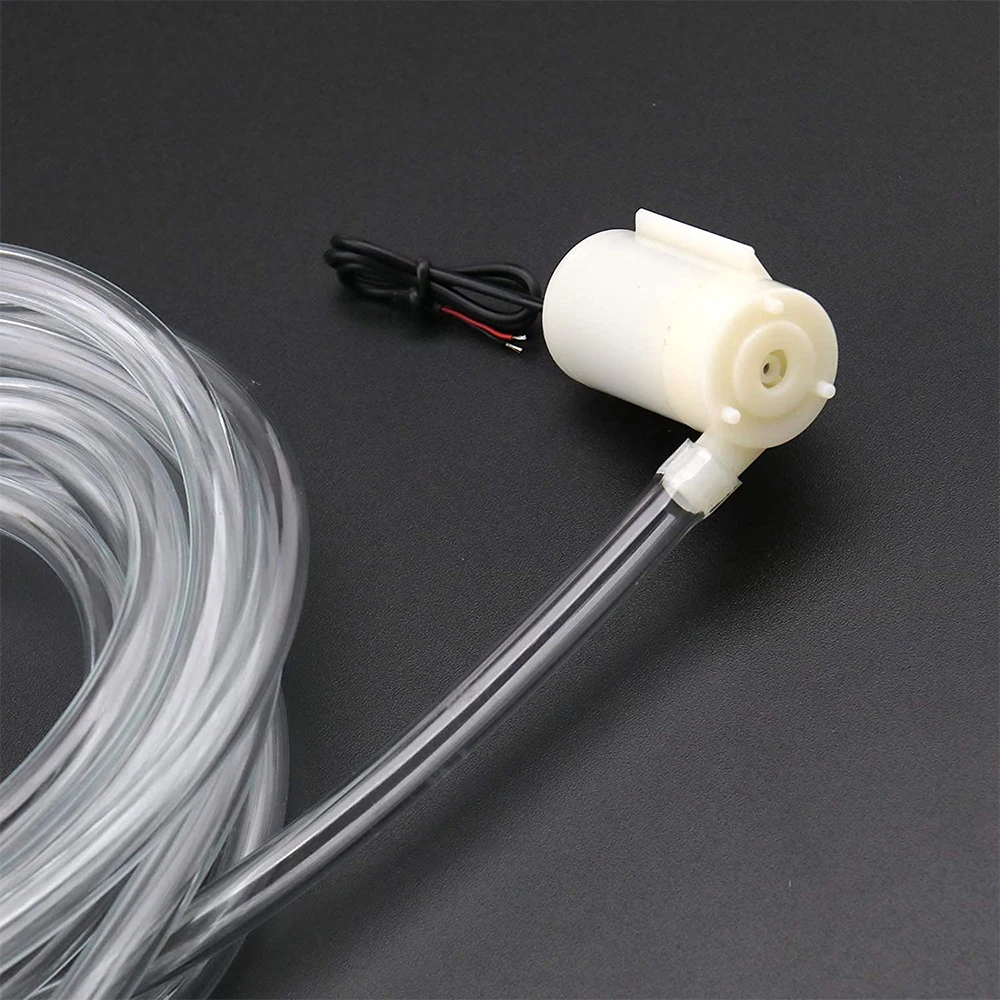 3 pcs Mini Water Pump DC 3V 5V Micro Submersible Motor Pump + Clear Tubing Flexible PVC Tubing for Fish Tank Fountain Aquarium