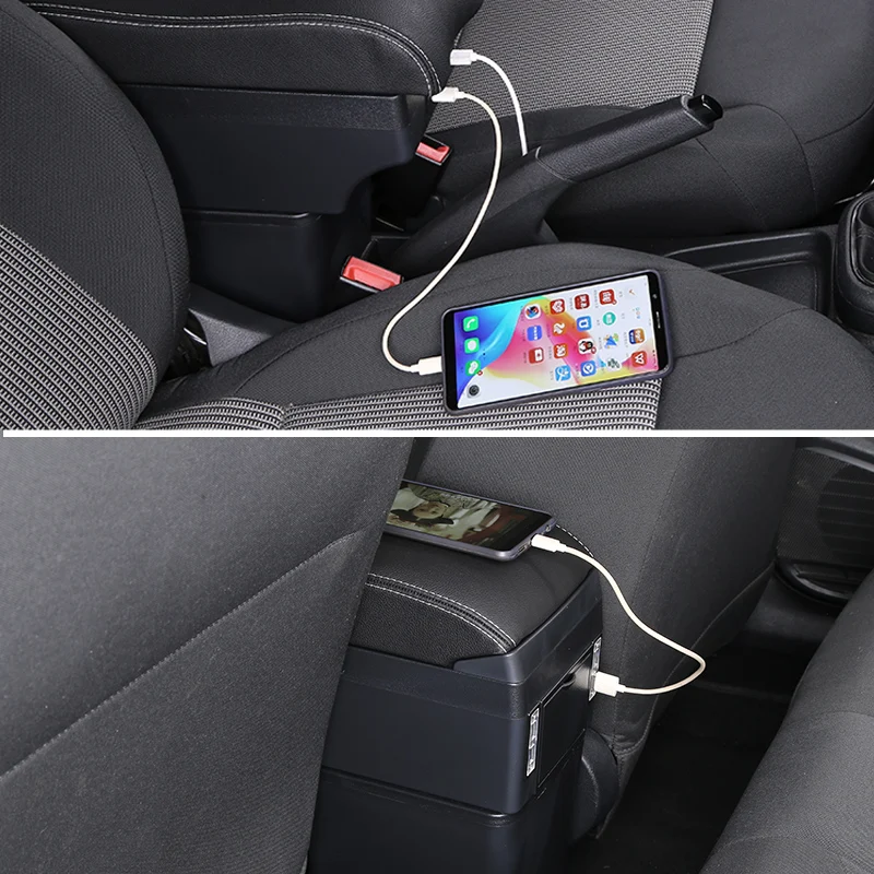 Boîte d\'accoudoir de voiture pour siège Arona, modification interne, développement USB, cendrier, accessoires de voiture