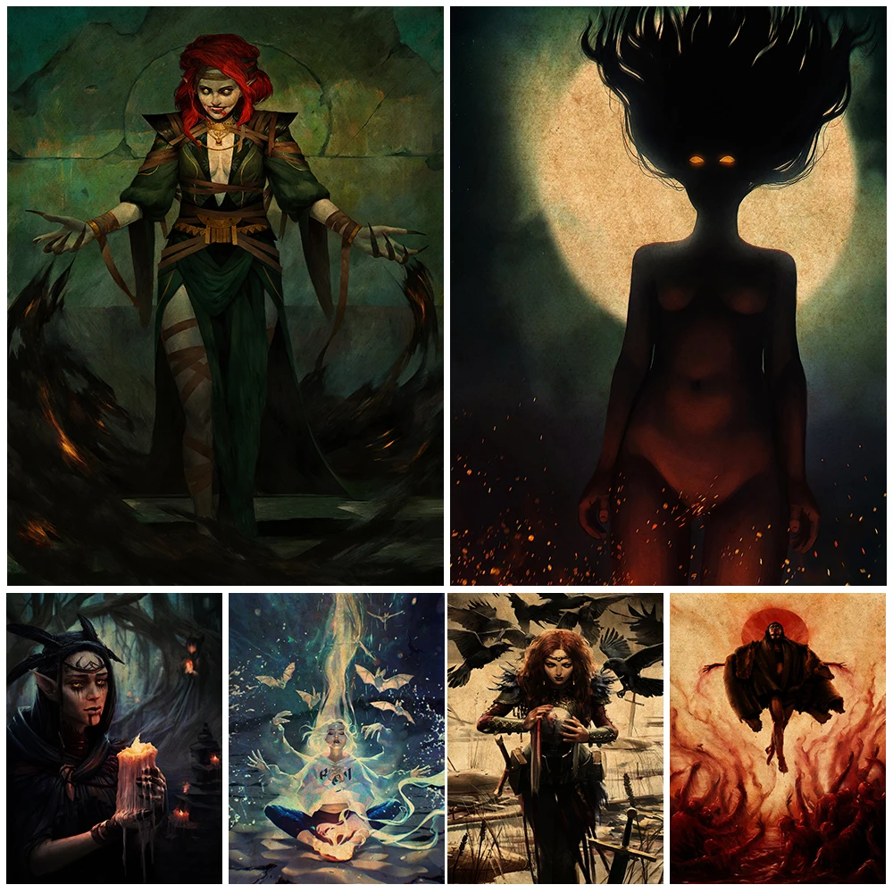 The Blood Witch And Forest Witch Wall Art Canvas Painting Love Spell Of The White Witch Poster And Prints Home Decor Art Prints