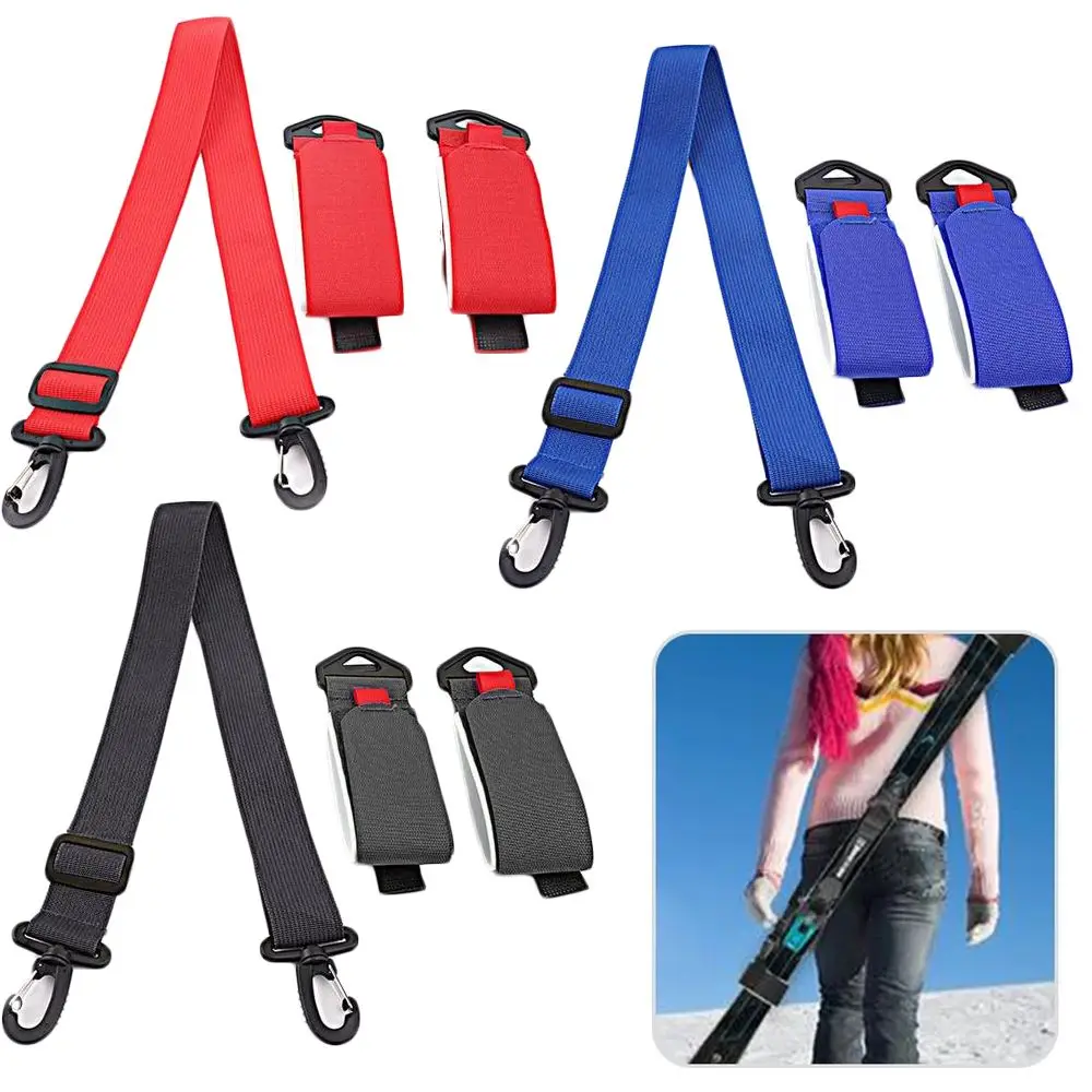 Multi-functional Outdoor Sports Adjustable Skiing Accessories Snowboard Strap Snow Board Carrier Ski Shoulder Belt