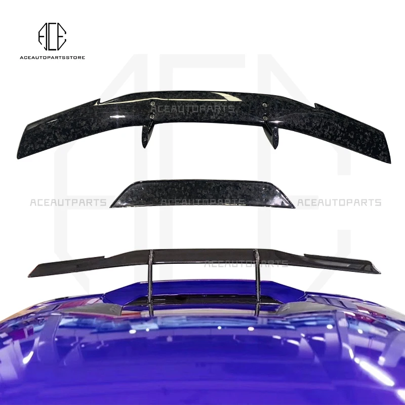 Top Design Forged Carbon Fiber Rear Wing For Lamboghini Huracan LP610 EVO N Style Rear Spoiler Body kit