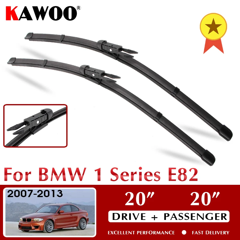 

KAWOO Wiper Front Car Wiper Blades For BMW 1 Series E82 October 2007 - Nov. 2013 Windshield Windscreen Window 20"+20" LHD RHD