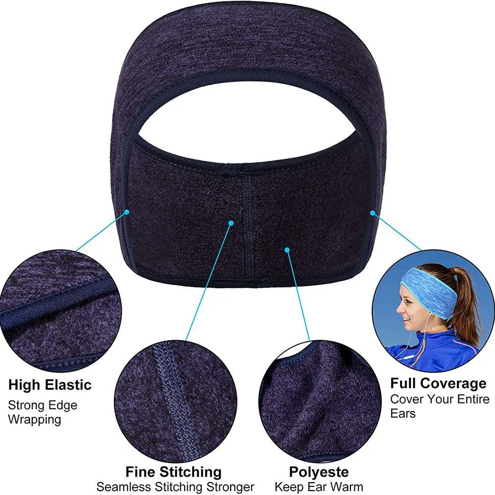 1Pc Ear Warmer Winter Sweatband Running Headband Women Girls Hair Sweat Fleece Ear Cover Hair Bands Outdoor Sports Headscarf