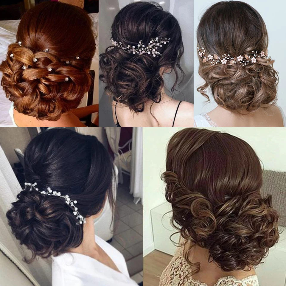 SHANGKE Synthetic Large Comb Clip In Curly Hair Pieces Chignon Elastic Drawstring Updo Extension Women’s Wedding Party Hair Bun