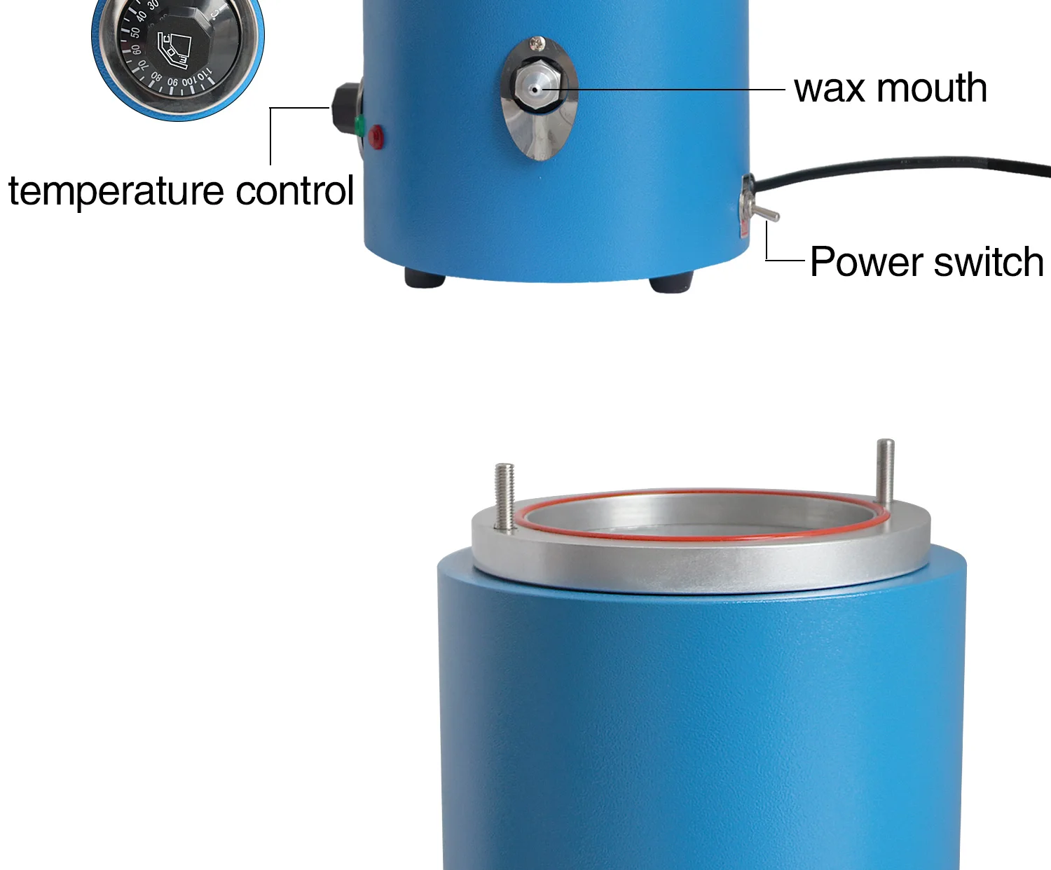 Vacuum Wax Injector Machine for Jewelry Mold Casting, 110V/220V Wax Injection Tool with Nozzle for Jewelry Making Workshop