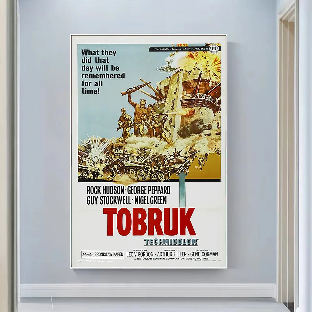 

V2289 Tobruk Vintage Classic Movie Wall Silk Cloth HD Poster Art Home Decoration Gift