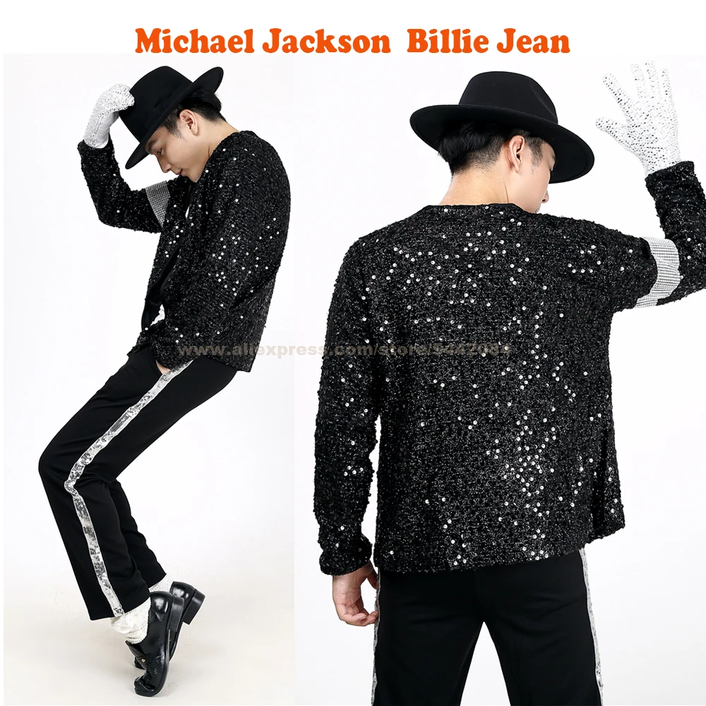 Michael Jackson Cosplay Costume Imitation Clothing Children\'s Performance Clothes Men\'s Women\'s MJ Dancing Party Prop