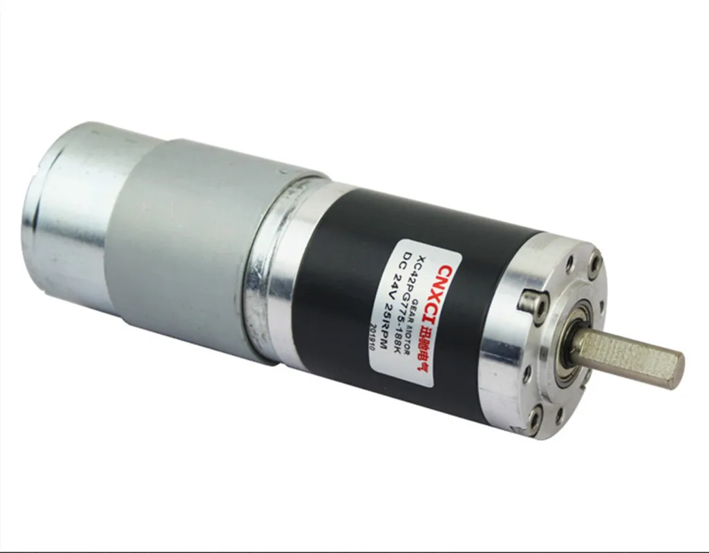 

42mm Planetary DC Gear Motor 42PG775 DC 12V24V Reducer Brush Motor 775 8mm Shaft Diameter Low Speed High Torque