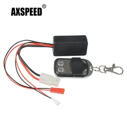 AXSPEED Simulation Electric Winch Control Wireless Remote Receive Set for TRX-4 Axial SCX10 D90 D110 1/10 RC Crawler Car Model