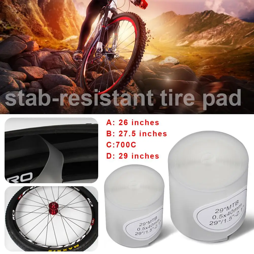 2pcs Bicycle Tire Liner Puncture Proof Belt Protection Pad For 700C 26 \