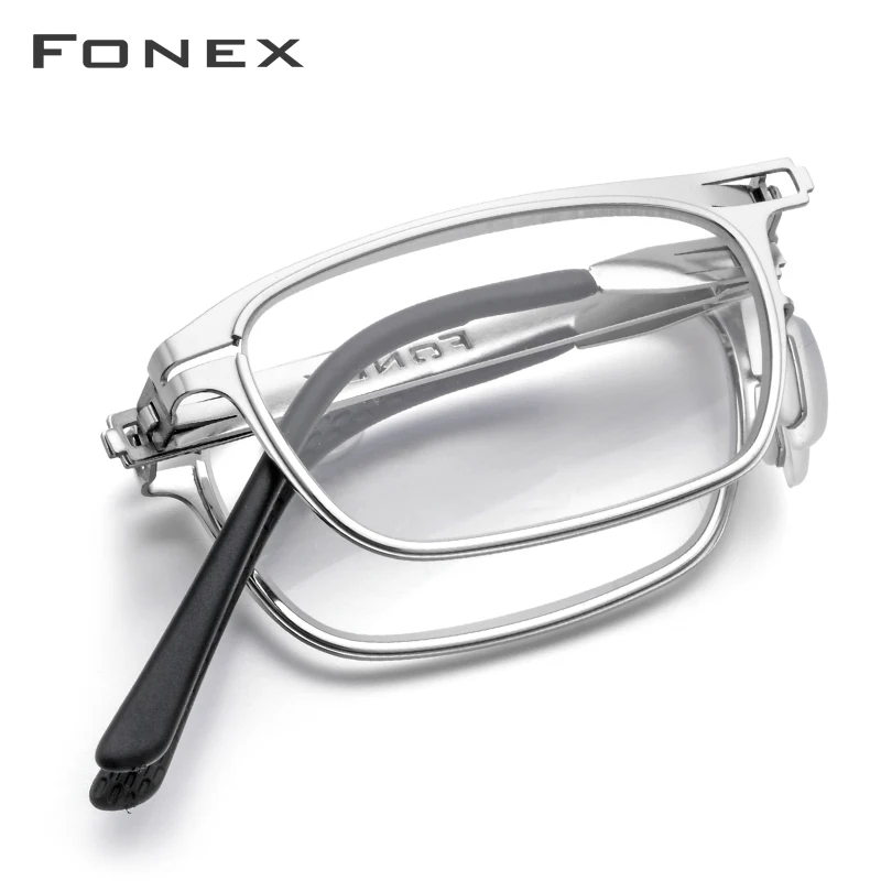 FONEX Folding Reading Glasses Men Women Foldable Presbyopia Reader Diopter glasses Screwless Eyewear