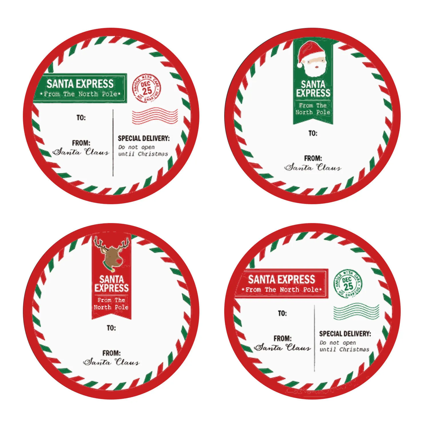 1 inch  Christmas Sticker Christmas Tree Elk Candy Bag Sealing Sticker Christmas Gift Box Label Sticker