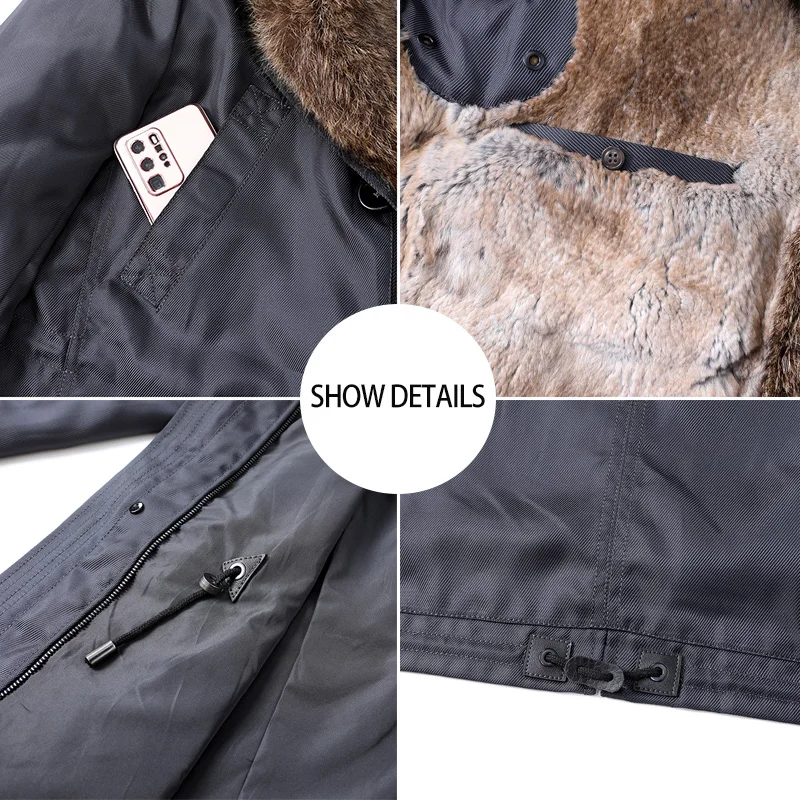 Fur-Trim Hooded Parka — product detail 11
