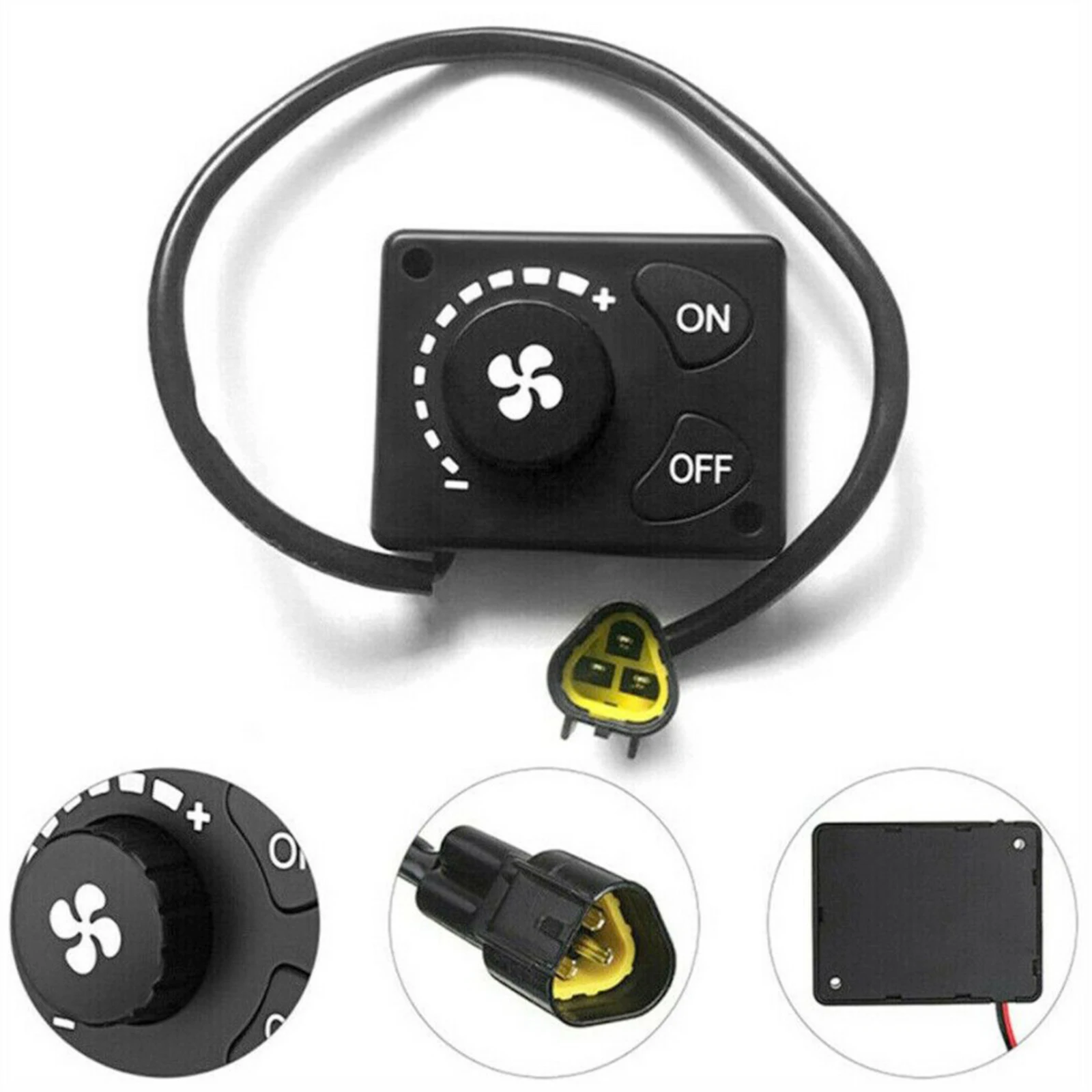 3 Pin Diesel Air 12/24V Parking Heater Control Knob Controller Switch Truck