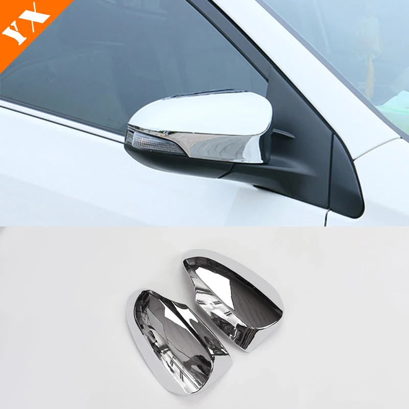 For Toyota Aqua 2014-2017 2018 2019 ABS Carbon/Chrome accessories Car Side Door rearview turning mirror cover trim styling 2pcs