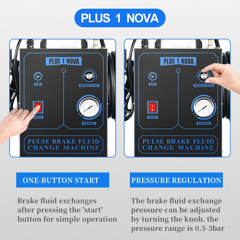 U-CAR PLUS 1 NOVA Pulse Brake Oil Changer Single Clutch Slave Cylinders Brake Extractor Oil Pump Machinefor 110/220V Power