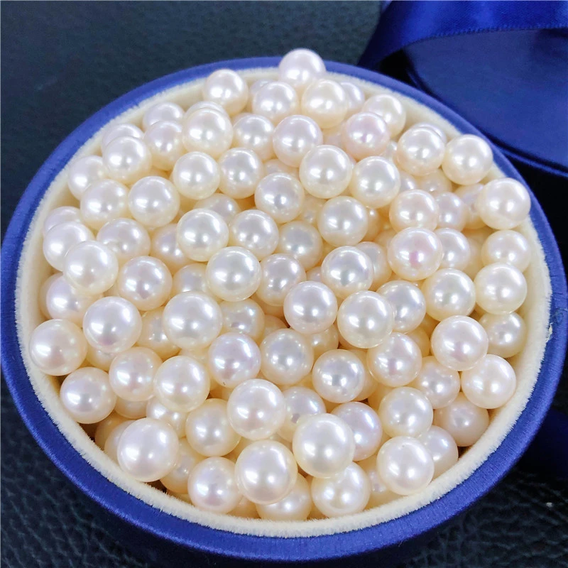 

Natural Freshwater Pearls 8-11.5.5mm Big Size Half Hole 3A High Quality Beads Round White Pearl for Trendy Woman Earrings