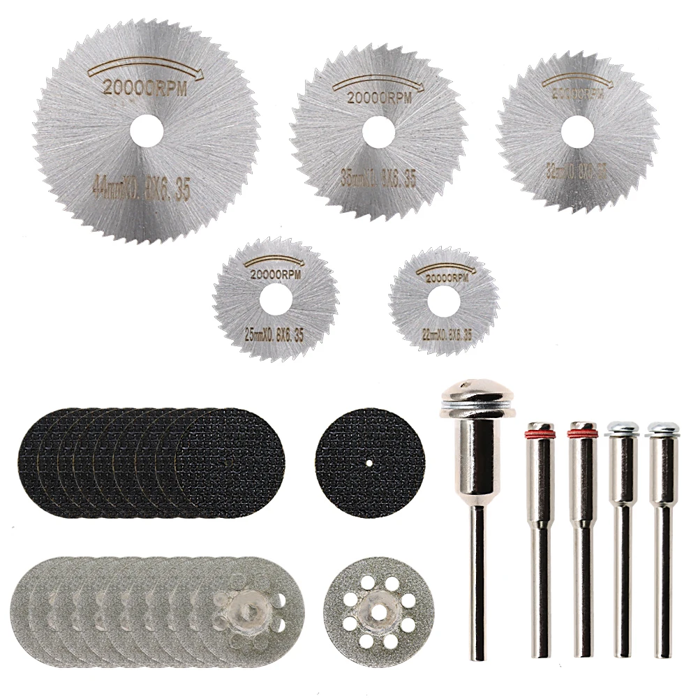 30/32 Pcs HSS lame per seghe circolari disco da taglio per legno lavorazione del legno diamante trapano per metallo utensile da taglio rotante accessori per elettroutensili
