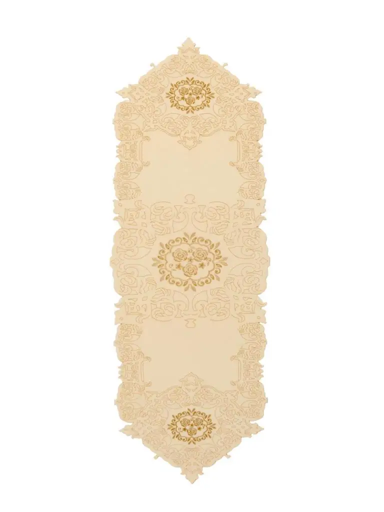 Rosegarden velvet runner gold velvet fabric