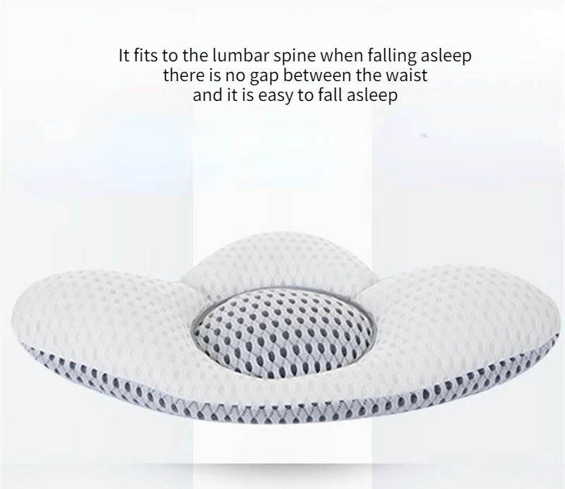 3D Comfortable Lumbar Support Pillow Pregnant Women Sleep Bed Lumbar Cushion Lumbar Intervertebral Disc Breathable Side Pillow