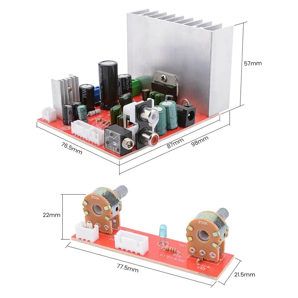 AIYIMA 2.1 TDA7377เครื่องขยายเสียง38Wx3 Hifi สเตอริโอเครื่องขยายเสียง DIY Amplificador โฮมเธียเตอร์ DC12V/AC12V