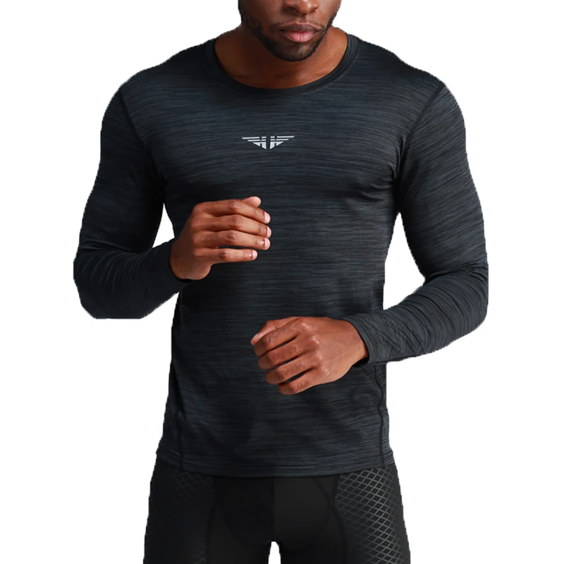 Dry Fit Compression Shirts Men Winter Fitness Long Sleeves Running Shirt Men Gym T Shirt Football Jersey Sportswear Sport Tight