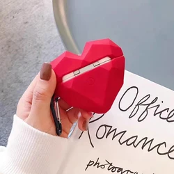 Heart shape Tpu Wireless Bluetooth Headphones Protective Cover with free Hook For AirPods Pro Air Pods 3 Airpods 1 2 case