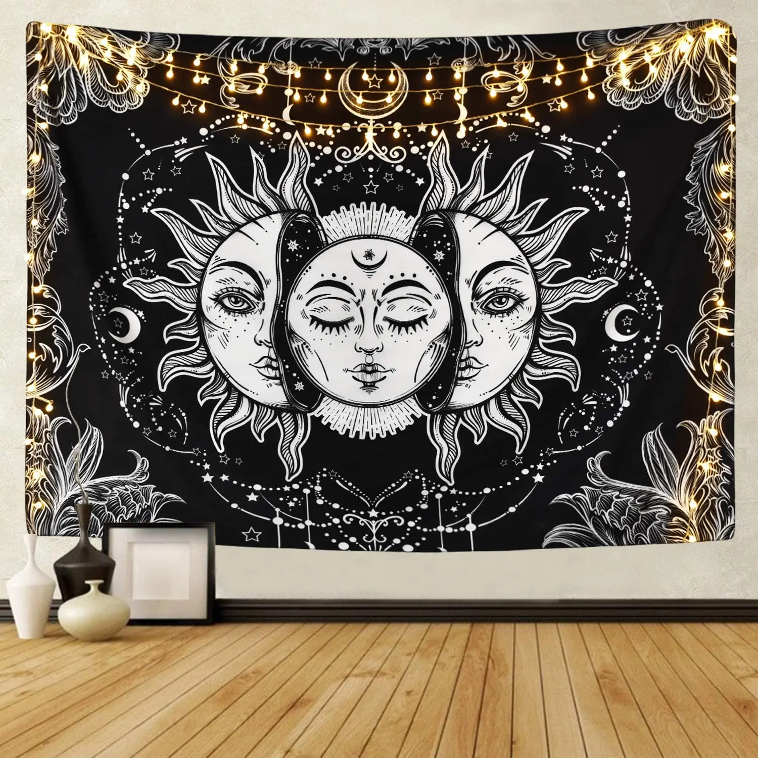 

Art Three Suns Tapestry Background Wall Covering Home Decoration Blanket Bedroom Wall Hanging Tapestries