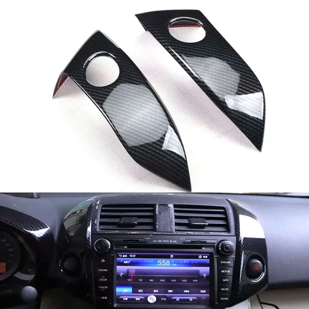 Car Dashboard Central Control Emergency Light Lamp Switch Panel Cover Trim Styling For Toyota RAV4 2009-2012 Interior Auto Parts