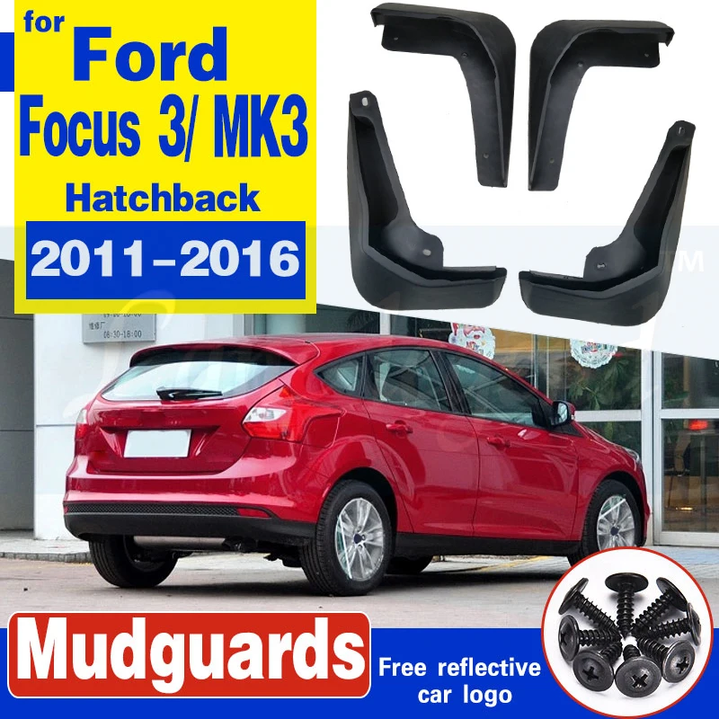 Fender Flares for Ford Focus 3 MK3 Hatchback 2011-2016 Car Mud Flaps Splash Guards Mudflaps Accessories